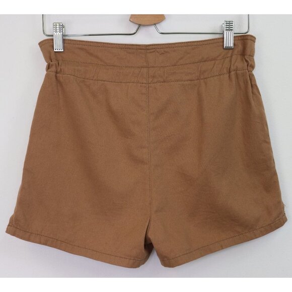 BDG Urban Outfitters UO Terra Bungee Paperbag Short High Rise Button Fly Brown - Picture 7 of 7